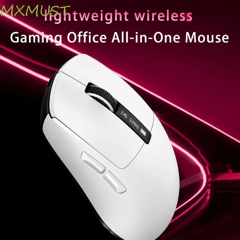 Mouse Sem Fio MXMUST , Ergonômico Para Jogos Com Display Digital Bluetooth 2.4G Leve Recarregável