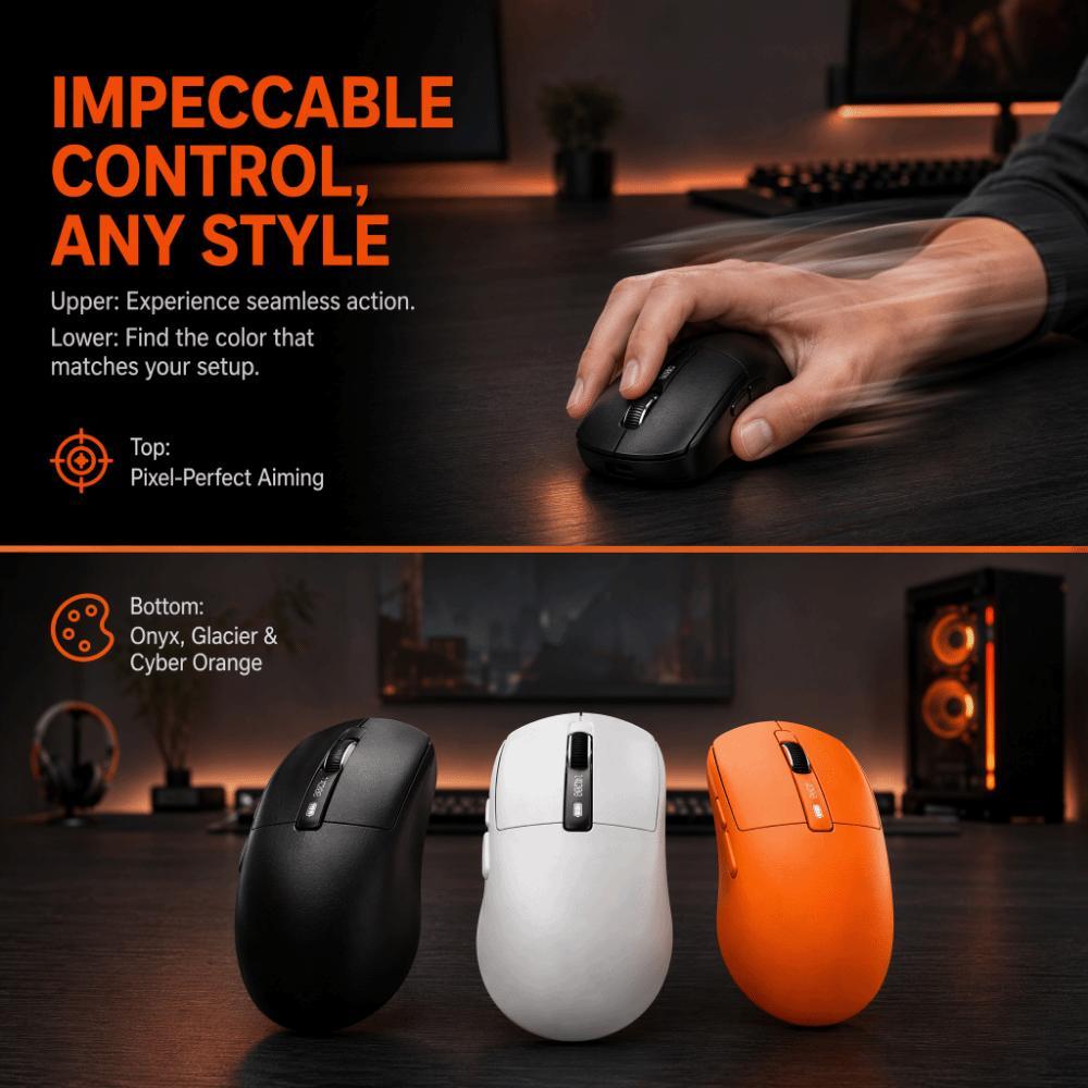 Mouse Sem Fio HILARIOOU , Para Jogos Com Display Digital Recarregável Bluetooth 2.4G De Energia