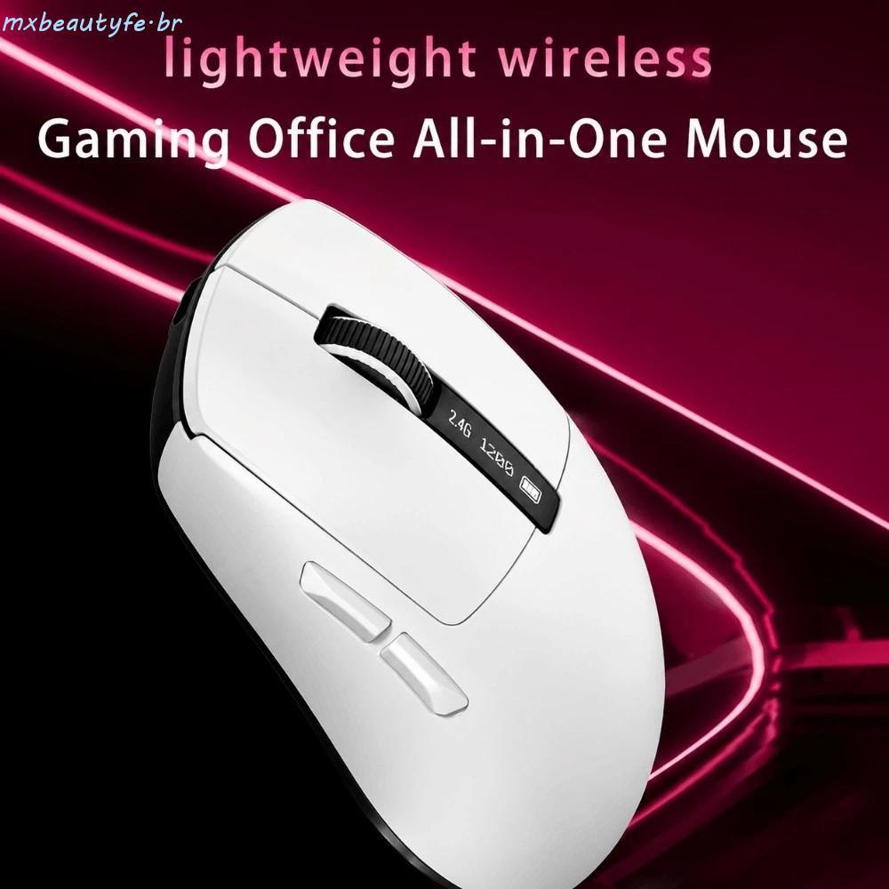 Mouse Para Jogos MXBEAUTYFE , Sem Fio Recarregável Com Display Digital Bluetooth 2.4G Ergonômico