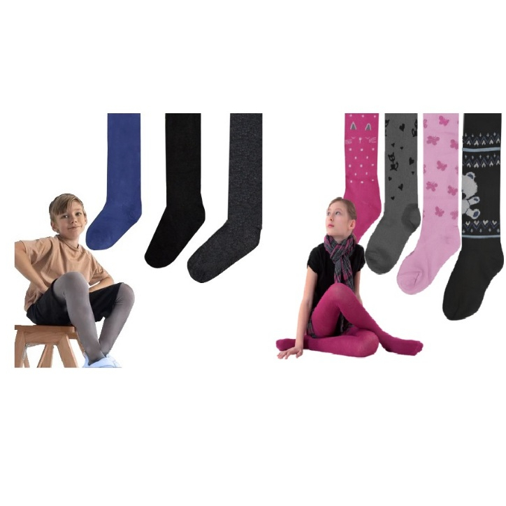 KIT 02 e 03un Meia Calça Infantil Feminina e Masculina Diversas Estampas Confortável Pronta Entrega