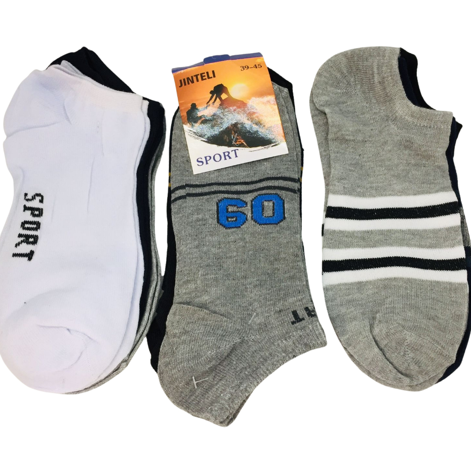 Kit 3 Pares de Meia Soquete Unissex 39 ao 46 Masculina Feminina Meias Diversas Com Estampa e Sem Estampa Cores Diversas