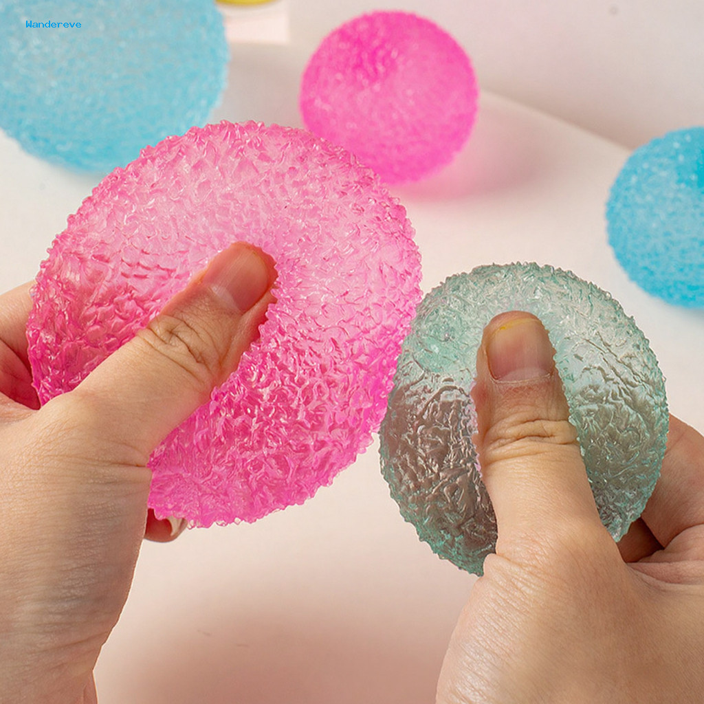 Semitransparent Frosted Stress Relief Ball – Textured Squeeze Fidget Toy for Anxiety Decompression Party Favors Relaxa