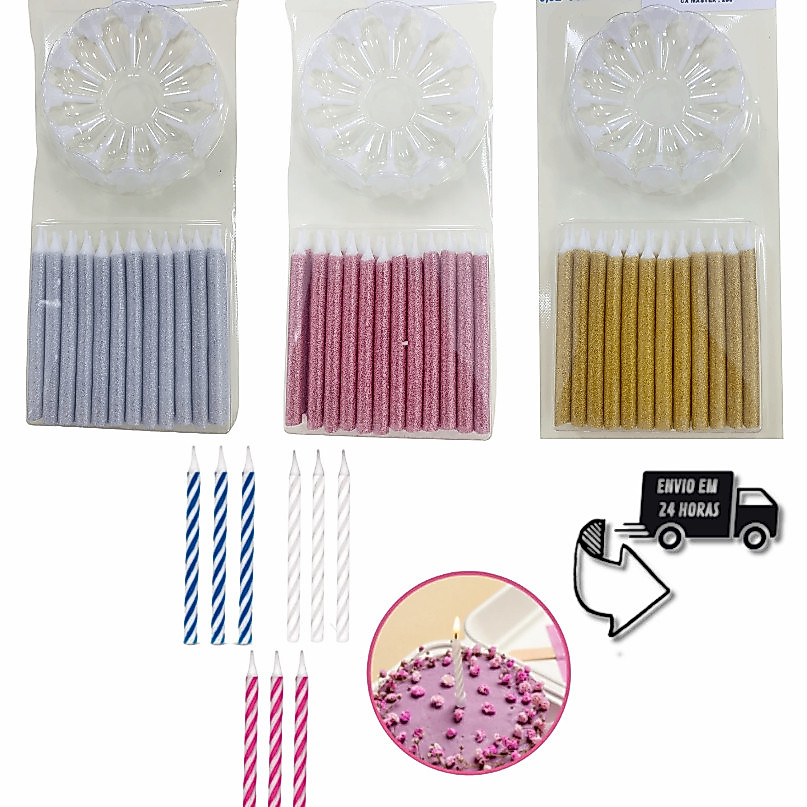 Pacotes De Conjunto de 96 Velas de Aniversário Palito Pequenas em Espiral para Mini Bento Cake - Decoração Colorida