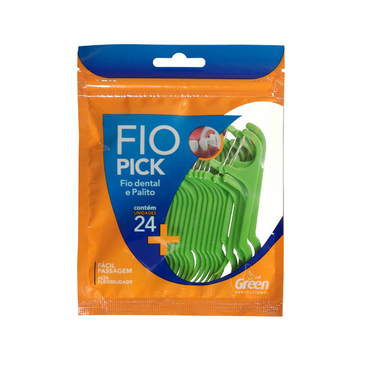 Fio Dental Pick Com Palito Pacote c/24 uni - Green