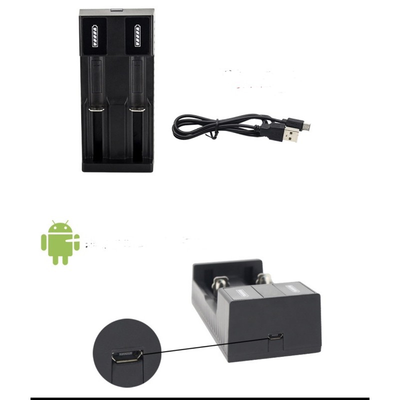 18650 14500 16340 Bateria De Lítio Inteligente Usb Multifuncional 5V-8V AC 50/60HZ 26650 Forte Luz Carregador Lanterna Duplo Slot               Output:4.2V 2A