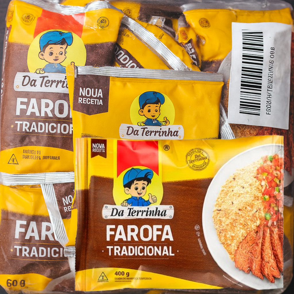 Kit 12 Farofa Pronta da Terrinha Tradicional 400g