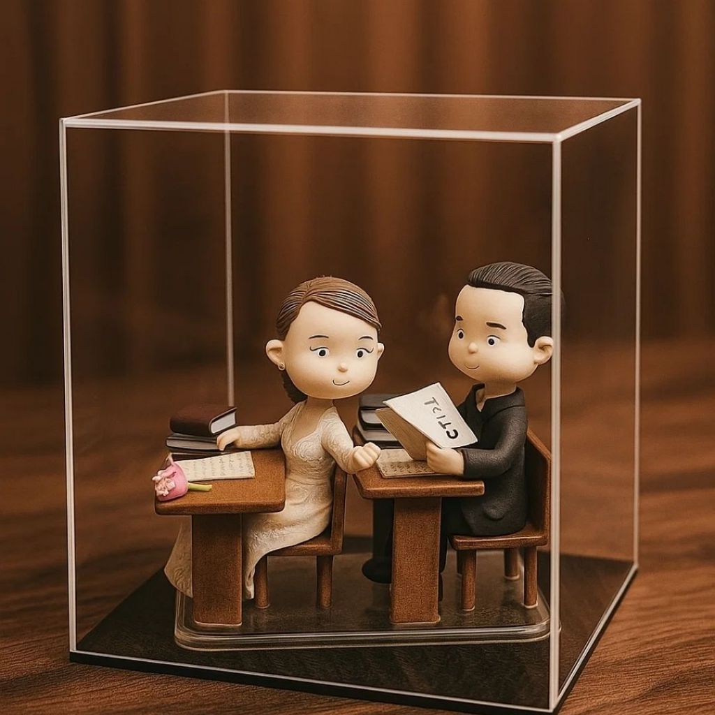 Cúpula Expositora em Acrílico com Base 30x30x30cm – Display Transparente para Decoração e Proteção de Objetos