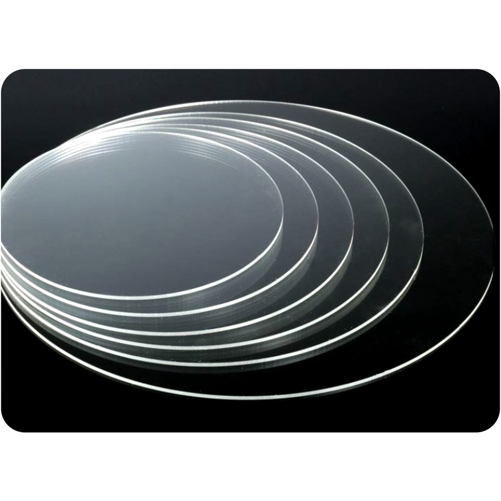 Base acrilica cristal transparente redonda oval selecione o modelo 4cm 5cm 6cm 8cm 10cm