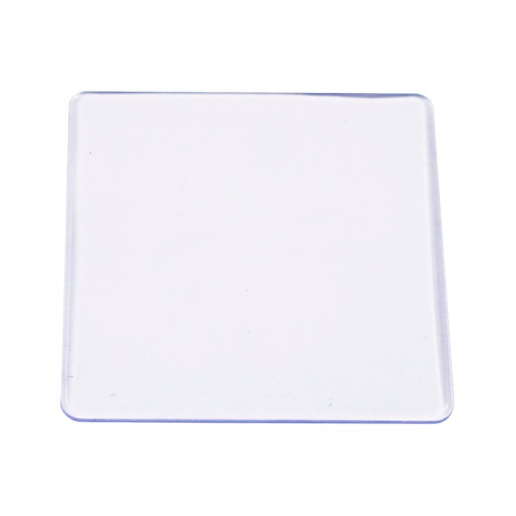 Kit Base Acrílica Quadrada 100 Uni 5cm + 100 Uni Espiral Transparente