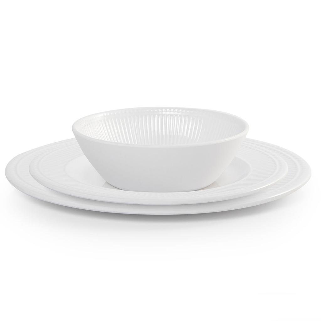 Jogo de Jantar 12 peças Oasis Melamina Pozzani - Branco