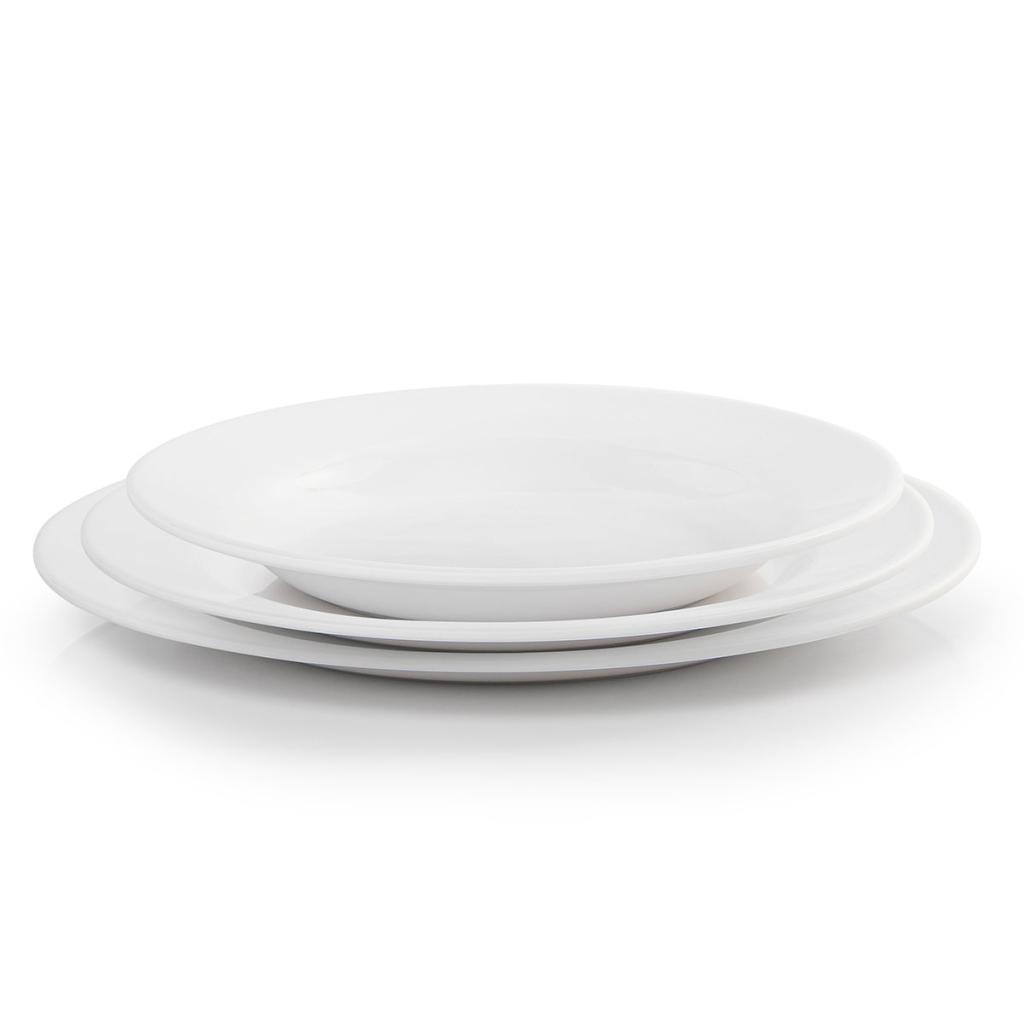 Jogo de Jantar 12 peças Melamina Pozzani - Branco