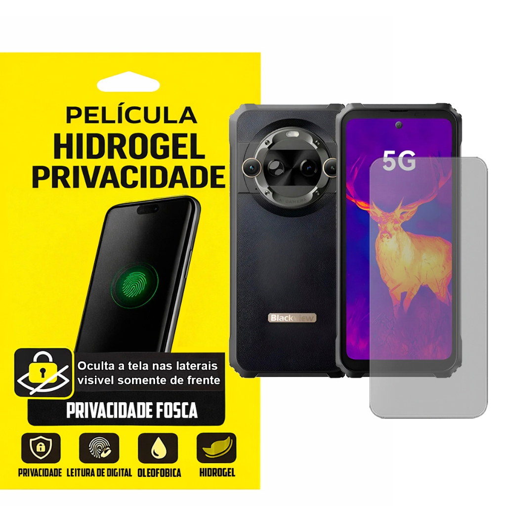 Película (Privacidade) Fosca Hidrogel Slim TPU Protetora para Smartphone Blackview BL9000