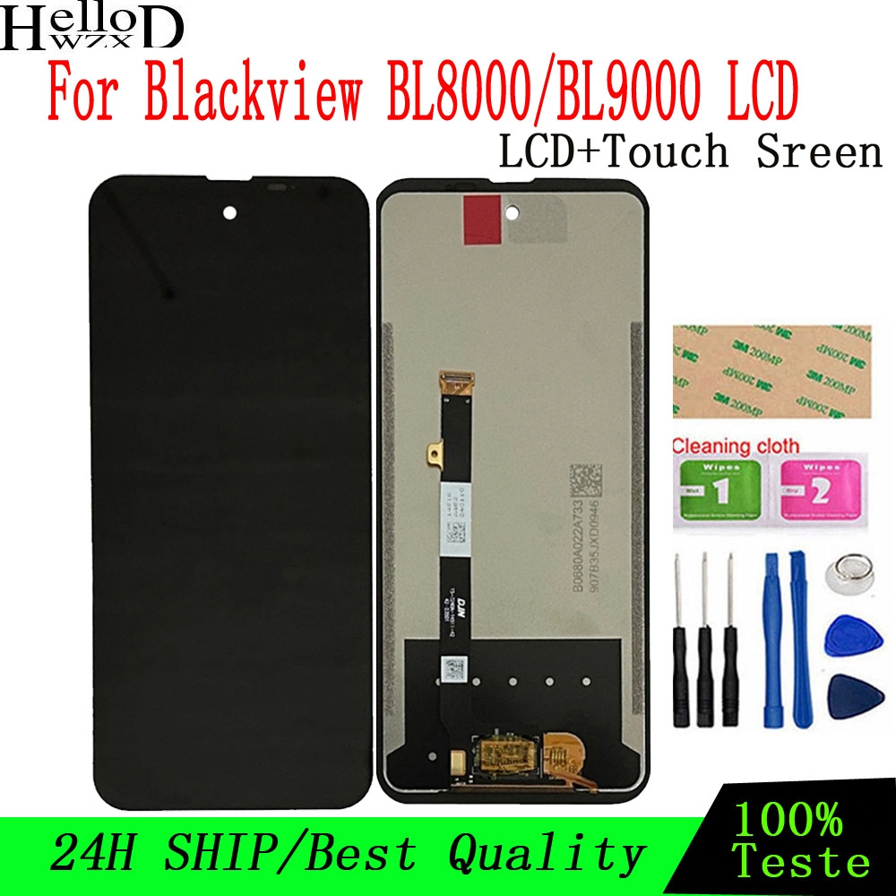 Compatível com Blackview BL8000 BL9000 MN0H, tela de toque LCD de substituição original, cor preta.