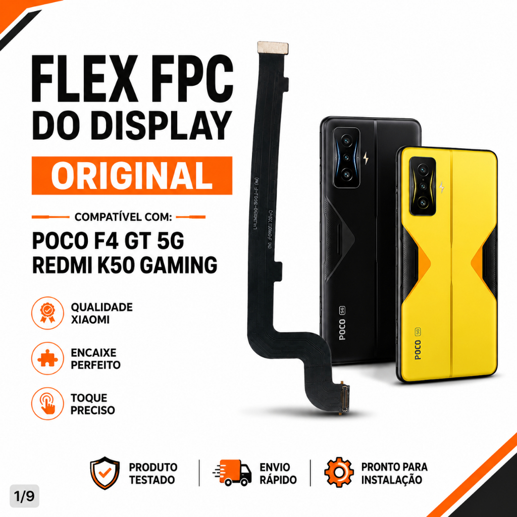 Flex Poco F4 GT 5G/ Redmi K50 Gaming Original FPC Para Display Flat Boa Qualidade