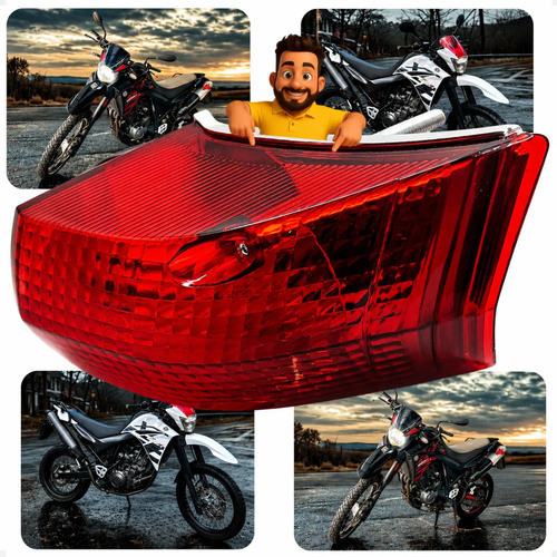Lanterna Traseira Xt 660 Ano 2006 2007 2008 2009 2010 2011 2012 2013 2014 a 2018 Chicote E Lâmpada