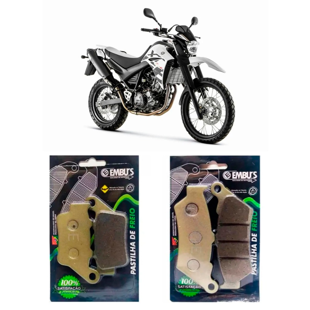 Kit Pastilha Dianteira + Traseira Yamaha XT 660R 2005 2006 2007 2008 2009 2010 2011 2012 2013 2014 2015 2016 2017