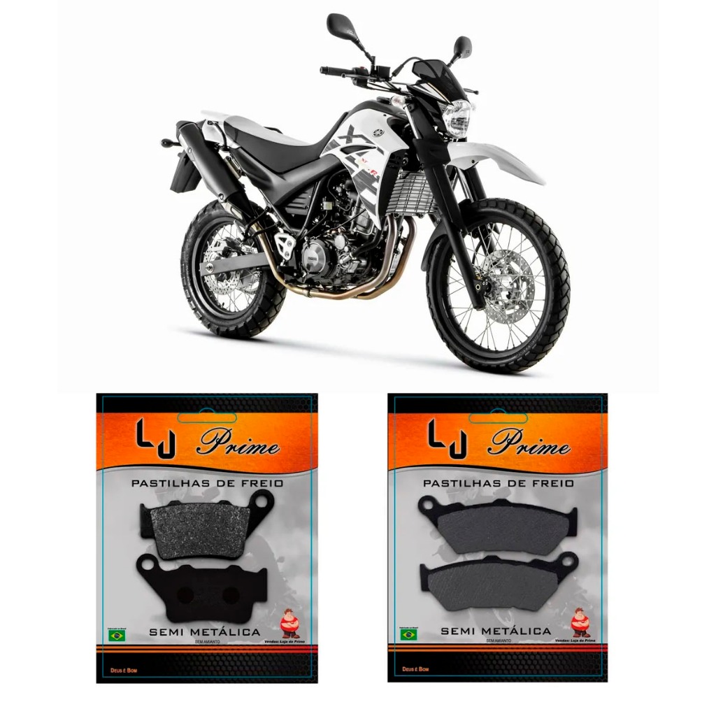 Pastilha Freio (Kit) Yamaha XT 660R 2005 2006 2007 2008 2009 2010 2011 2012 2013 2014... 2016 (Dianteira + Traseira)