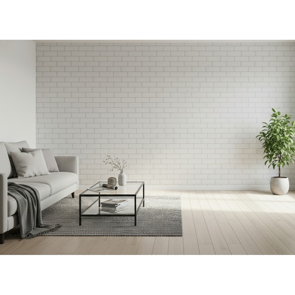 Papel de Parede Importado - Branco - Rolo 10m x 53cm Vinílico Alto Relevo Preço Atacado