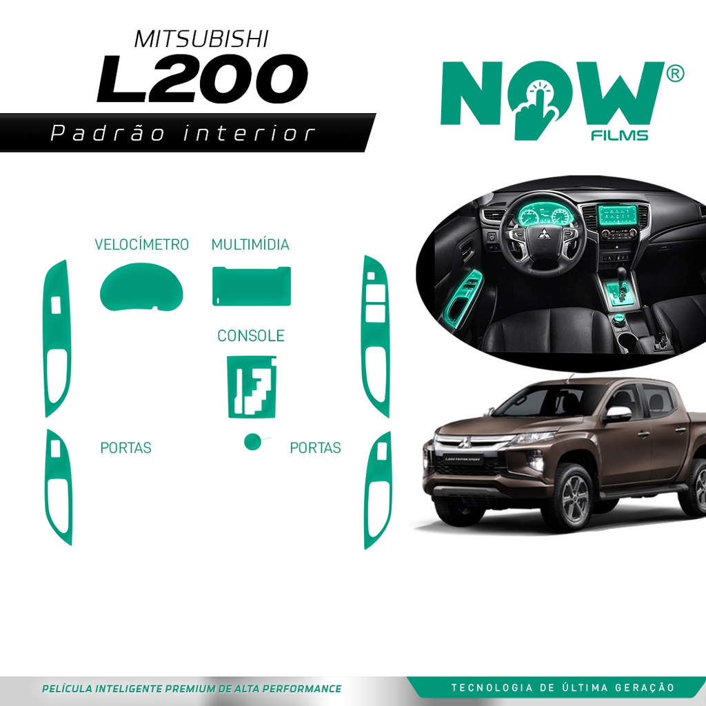 Kit Película Proteção Interna MITSUBISHI L200 (A PARTIR DE 2020)