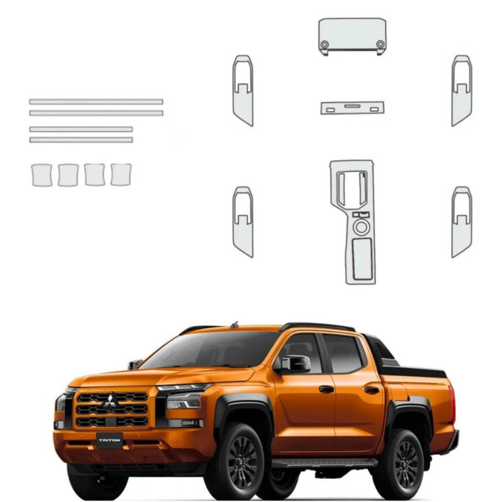 Pelicula proteção PPF antirisco interna+quina+concha mitsubishi triton KATANA 2026......