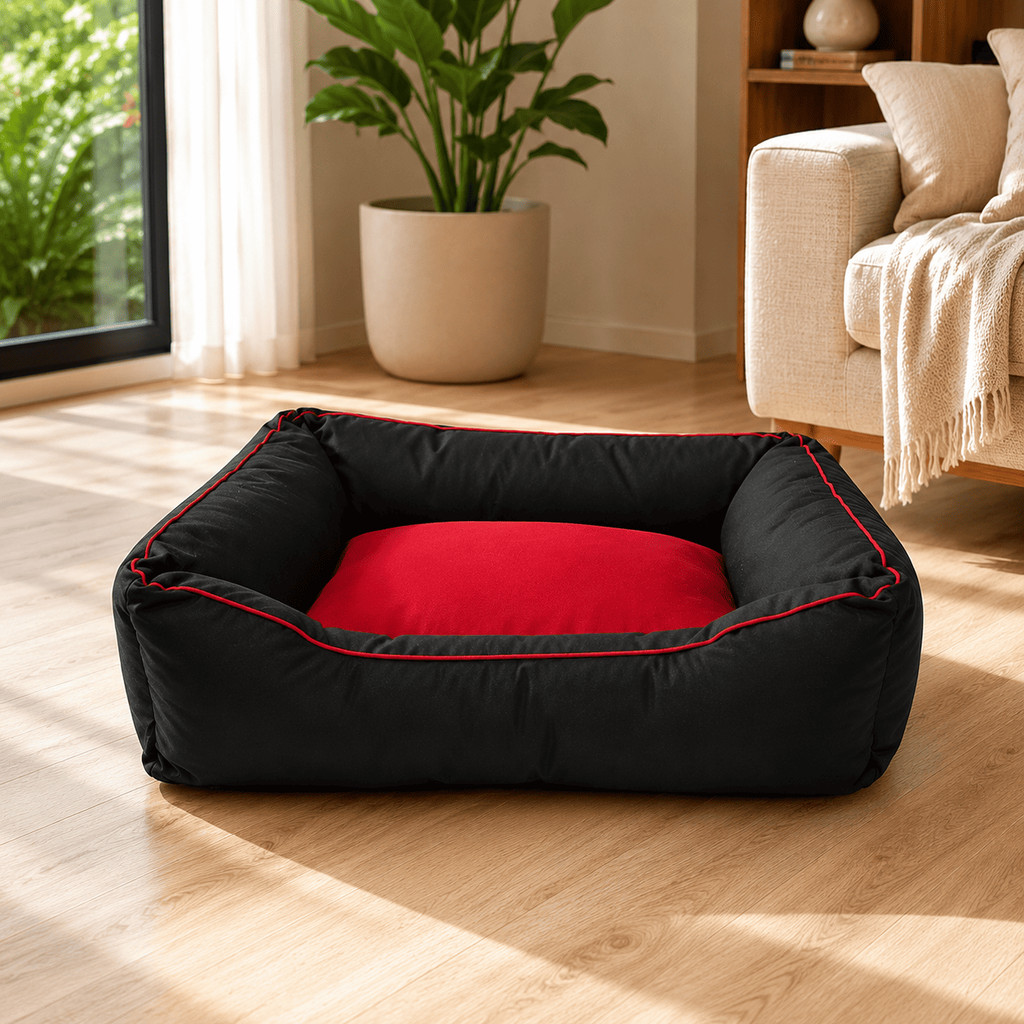Cama para Cachorro e Gato Acolchoada Super Macia Lavável Confortável Antiestresse para Pets Pequenos e Médios Premium