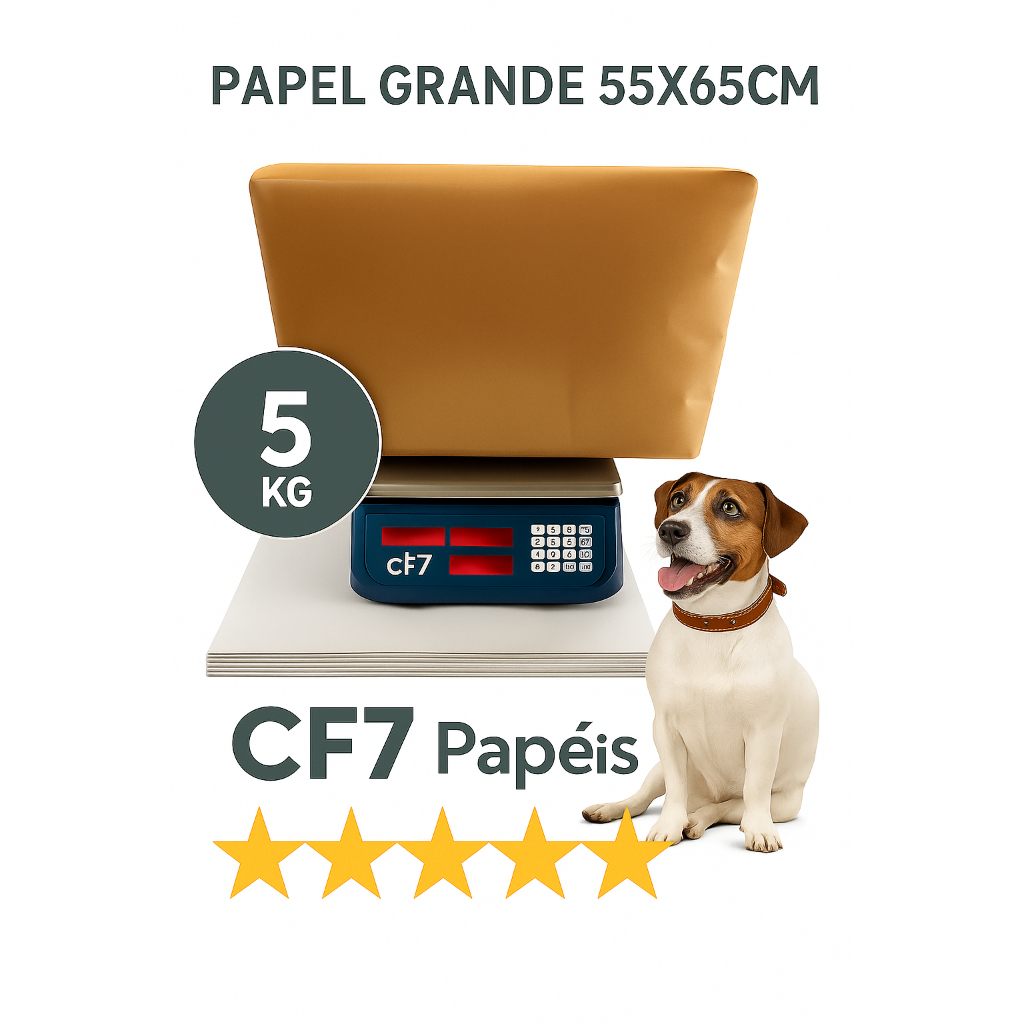 Tapete higiênico para Pet 5kg 55x65cm | Grande, Excelente Absorção Premium, cachorro e gatos