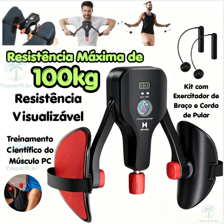 Exercitador de Kegel masculino Pelvis Coxa Perna Quadril Adutora Treino Fisioterapia Exercicio Academia Mov