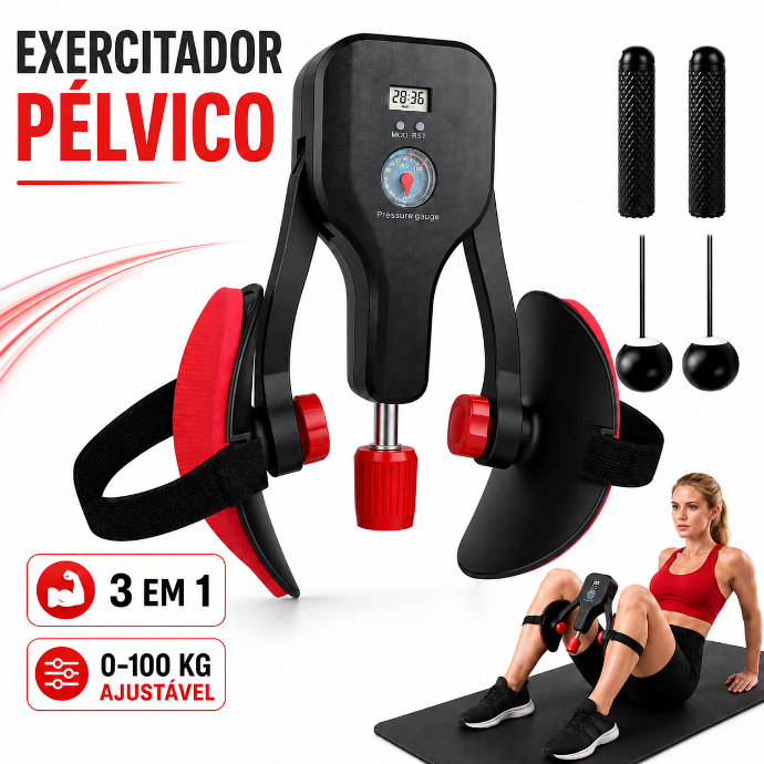 Exercitador de Kegel masculino Pelvis Coxa Perna Quadril Adutora Treino Fisioterapia Exercicio Academia
