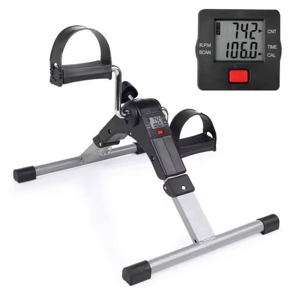 Mini Bike Ergométrica Dobrável | Exercitador Portátil para Pernas e Braços com Ajuste de Intensidade