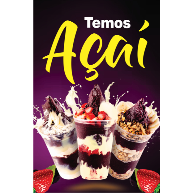 BANNER FAIXAI AÇAI PREMIUM I 30X50 I AUMENTE SUAS VENDAS