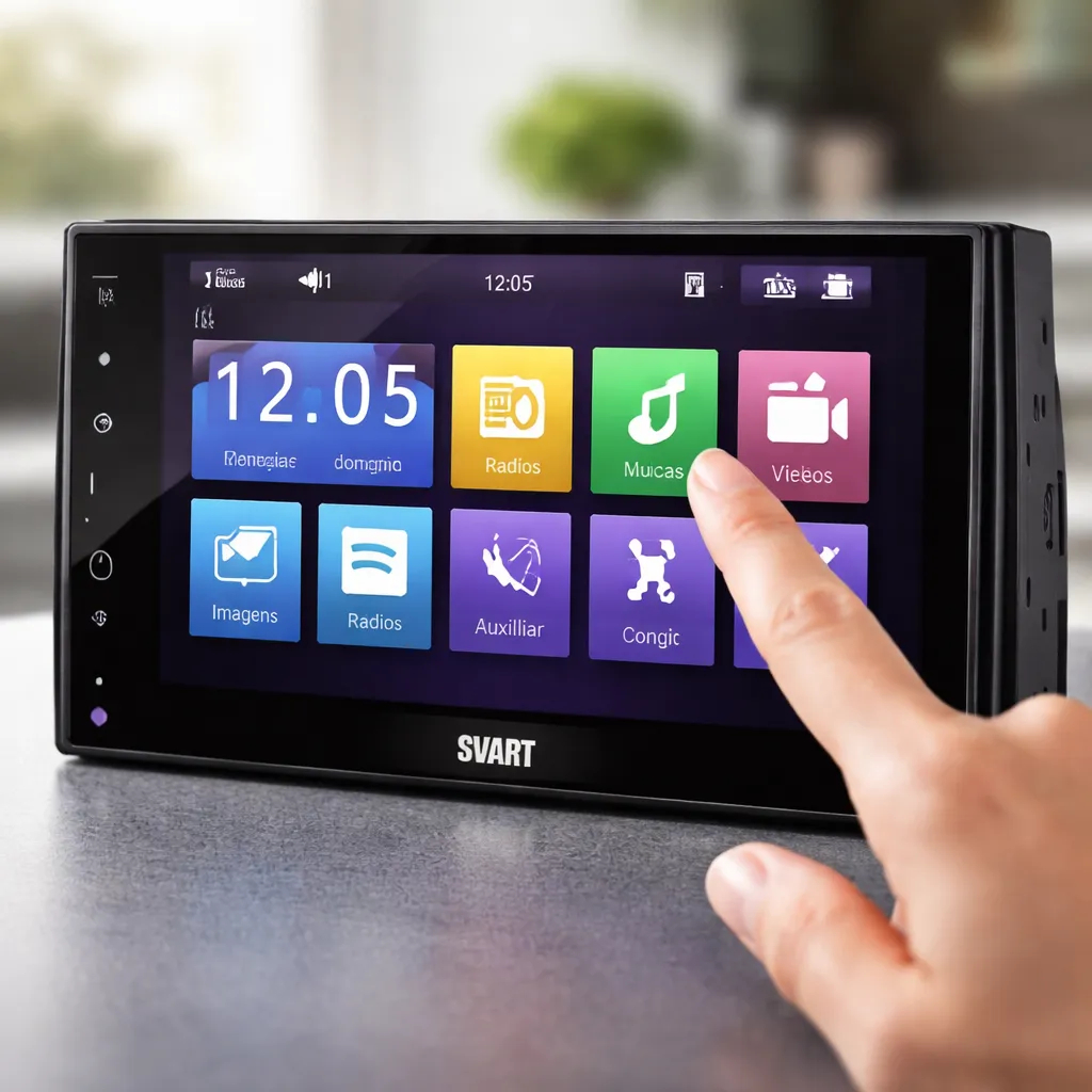 Multimidia Univ Mp5 S600t Svart Touch Screen Carplay - 7