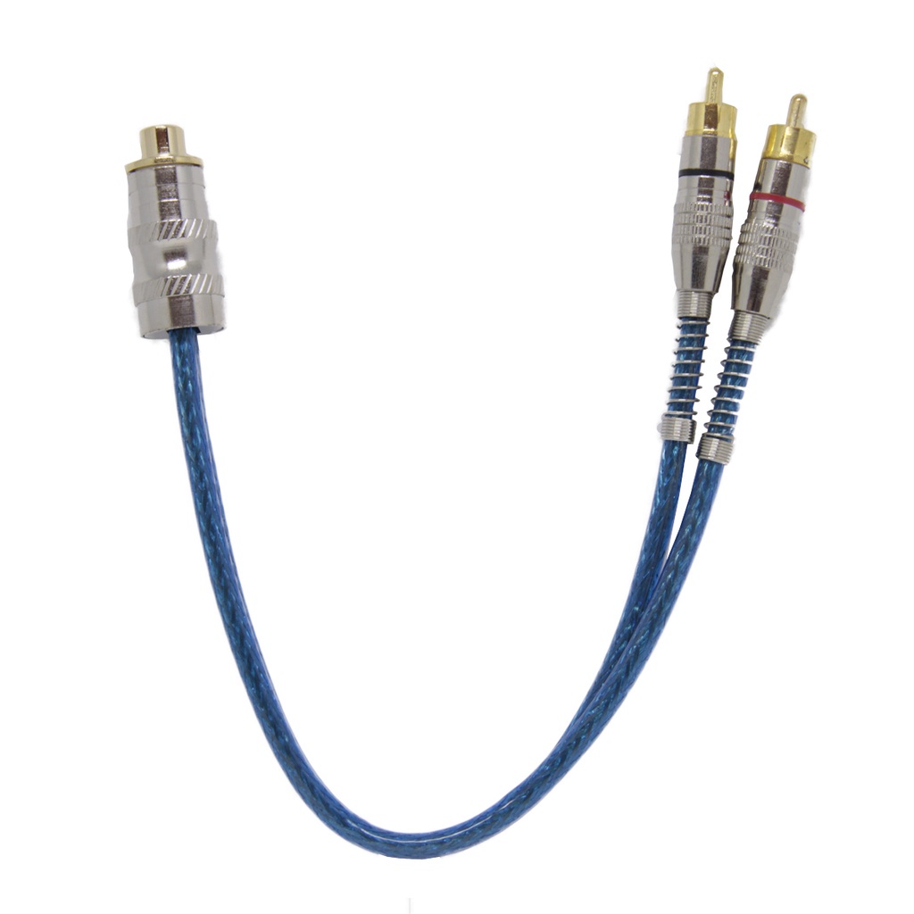 Cabo Y Prime Plug de Metal 5mm Azul 1F 2M Svart/Techone Som Automotivo Stereo