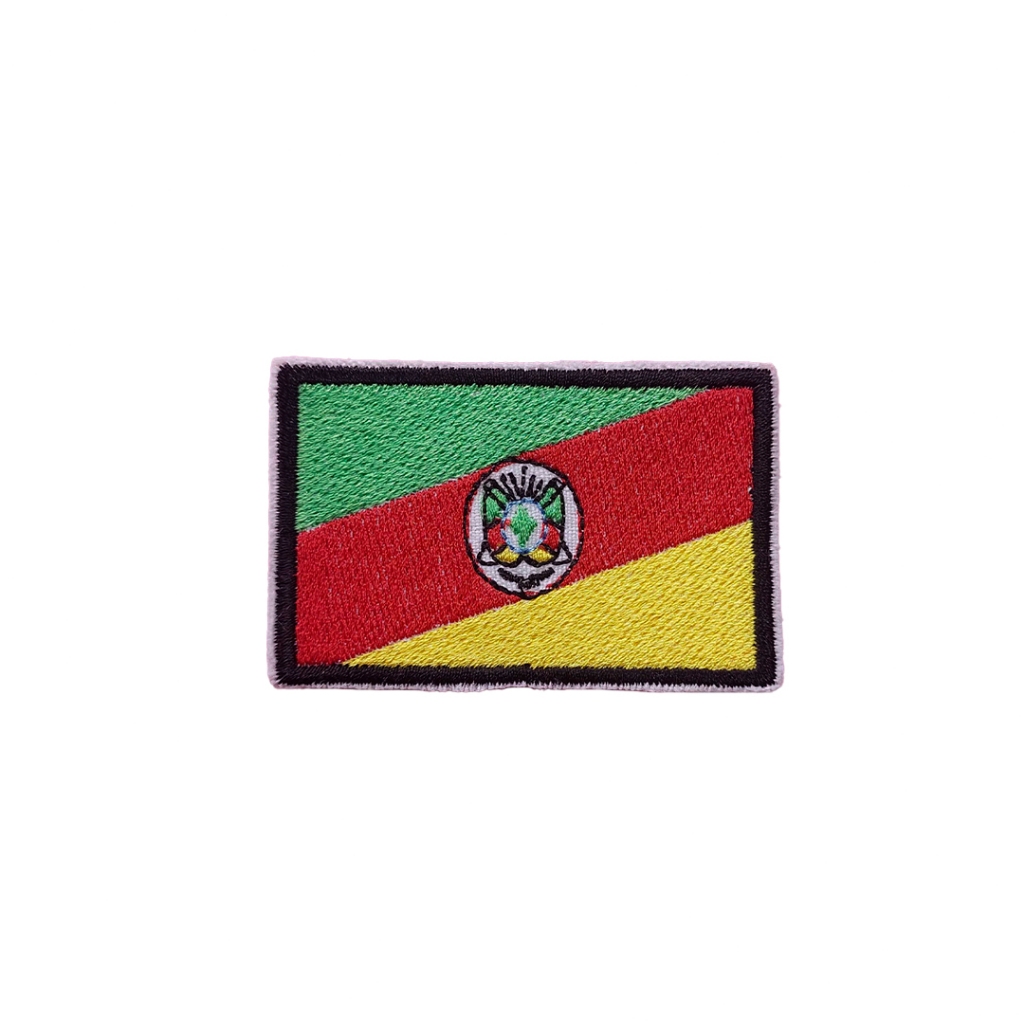 Patch Bordado Bandeira Estado Rio Grande do Sul Termocolante ou Velcro Ideal Roupas Casacos Uniforme
