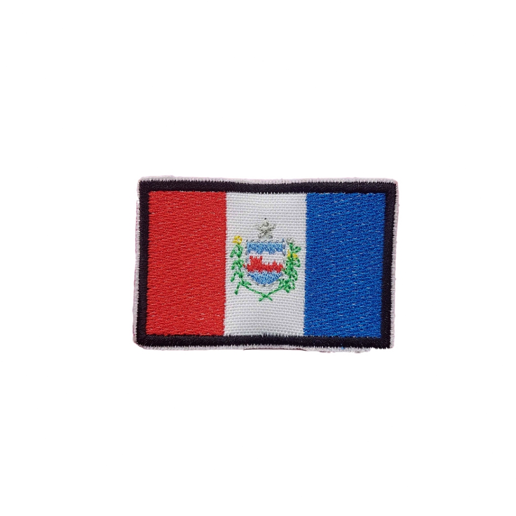 Patch Bordado Bandeira Estado Alagoas Termocolante ou Velcro Ideal Roupas Casacos Uniformes
