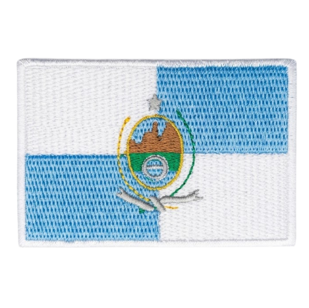 Patch Bordado Bandeira do Rio de Janeiro com Velcro Colorido Estado Brasileiro