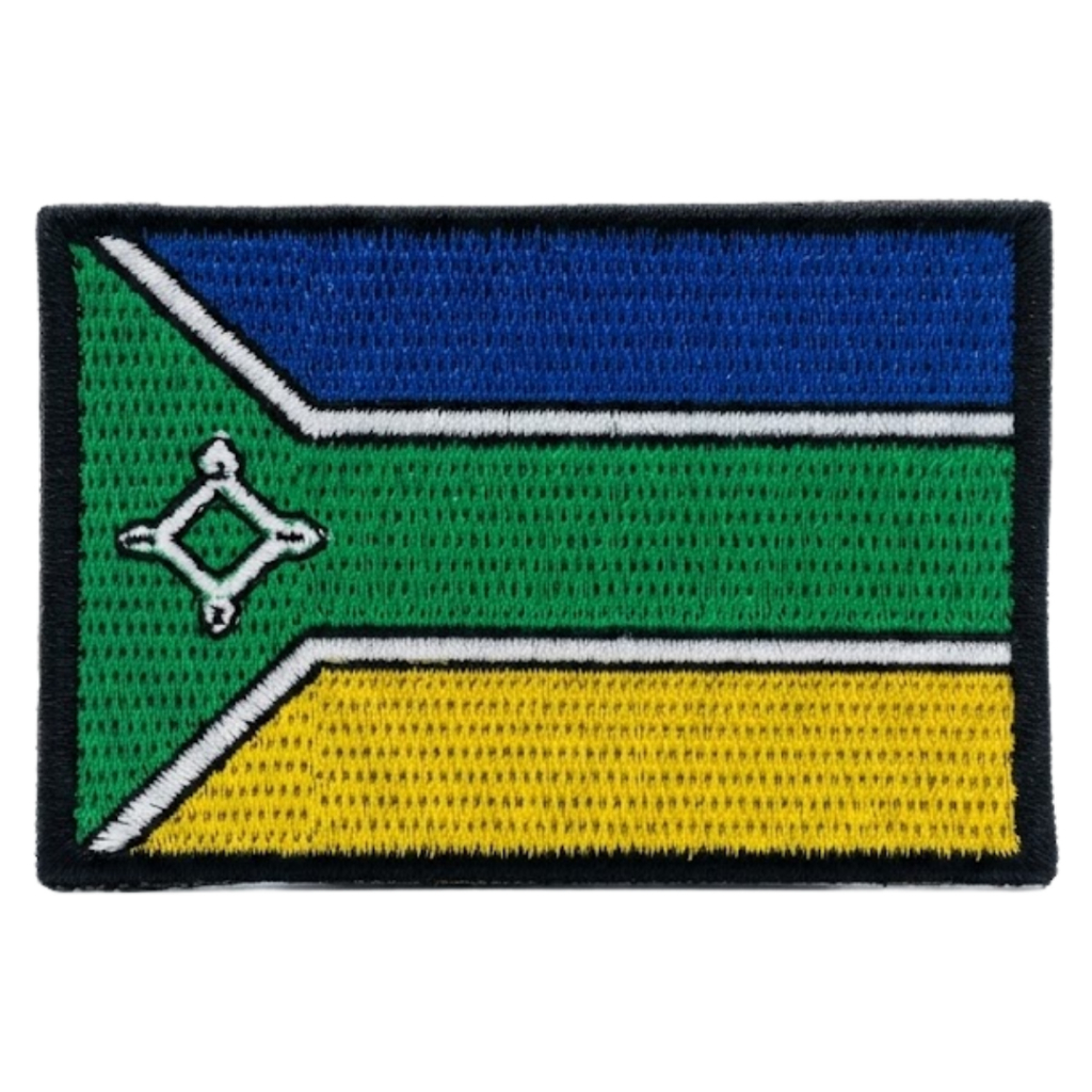 Patch Bordado Bandeira do Amapa com Velcro Colorido Estado Brasileiro
