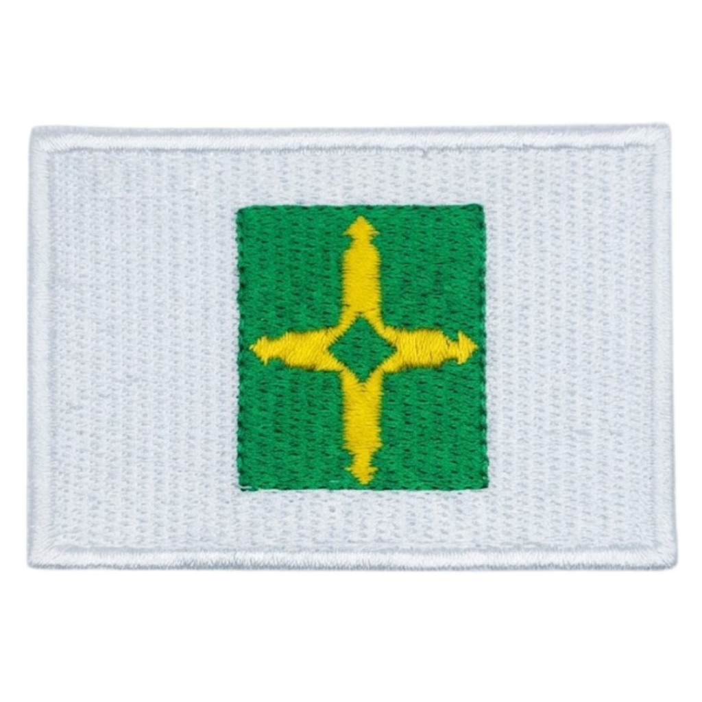 Patch Bordado Bandeira do Distrito Federal com Velcro Colorido Estado Brasileiro
