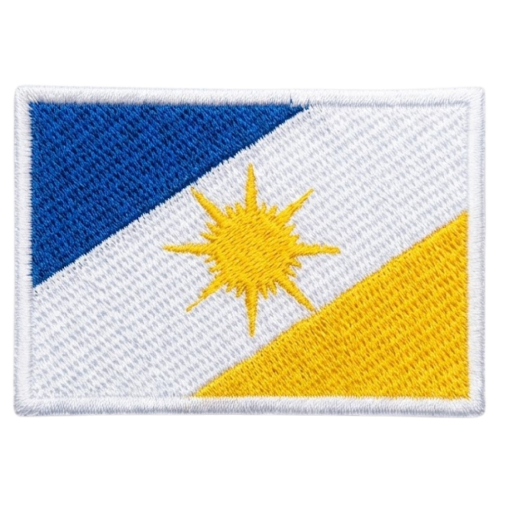 Patch Bordado Bandeira de Tocantins com Velcro Colorido Estado Brasileiro