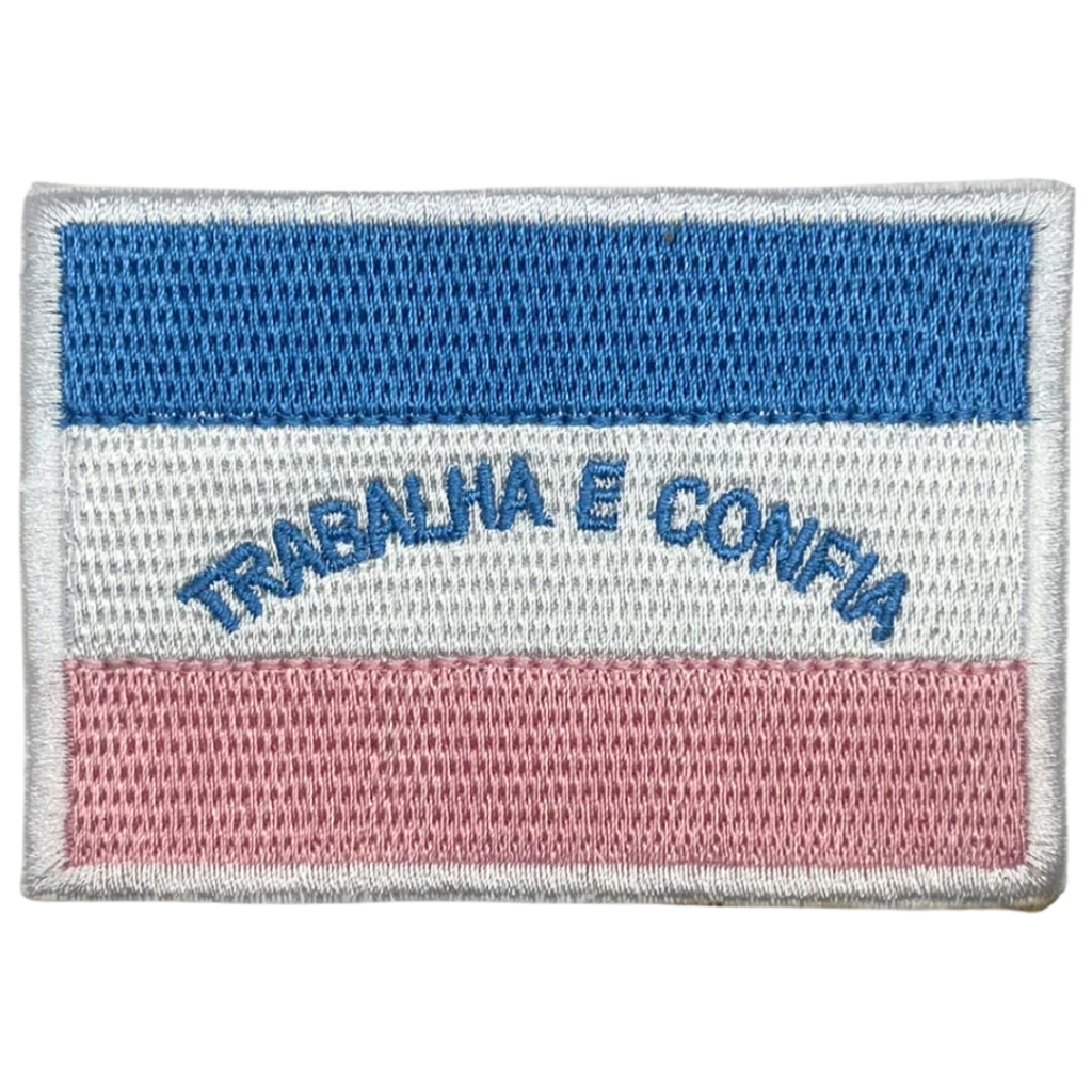 Patch Bordado Bandeira do Espírito Santo com Velcro Colorido Estado Brasileiro