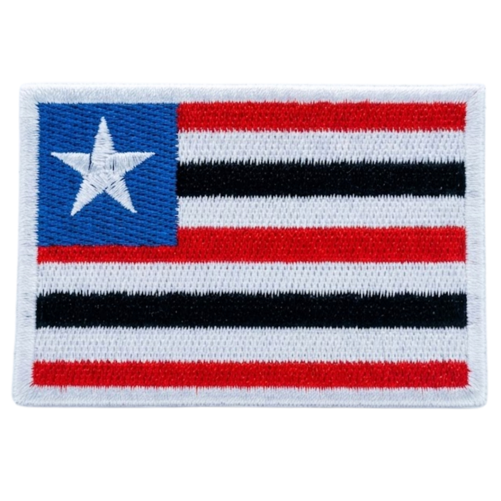 Patch Bordado Bandeira do Maranhão com Velcro Colorido Estado Brasileiro