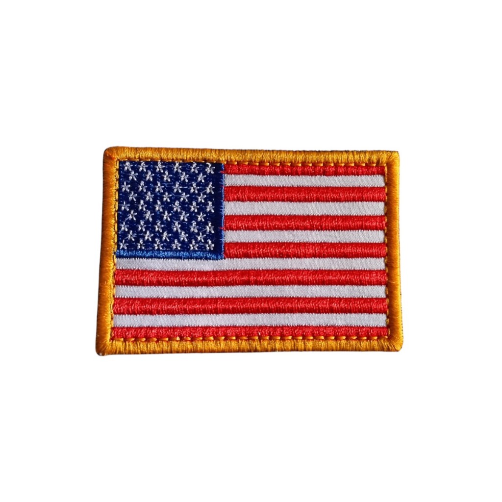Patch Emblema Bandeira do Estados Unidos EUA Bordado com Velcro