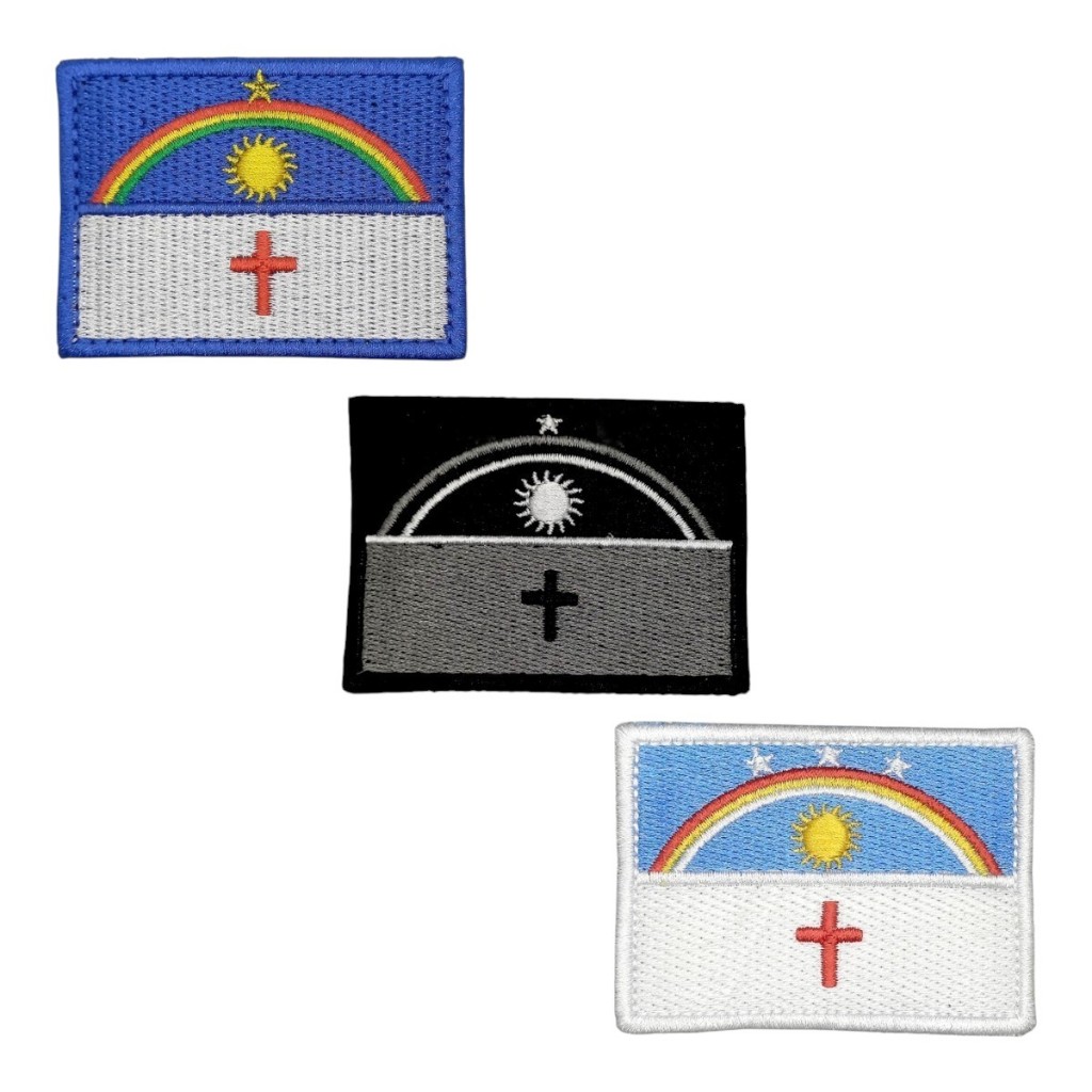 Patch Emblema Bandeira Estado Pernambuco Bordado com Velcro