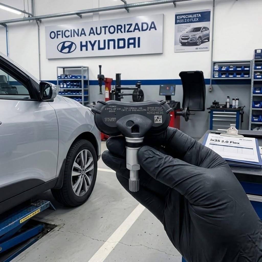 Sensor TPMS Pressão Pneu Hyundai ix35 2.0 Flex 2016 a 2022 Monitor Original 433MHz Alta Precisão