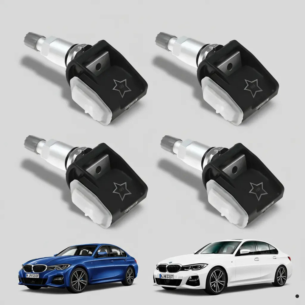 Kit 4 Sensores TPMS Pressão Pneus BMW Série 3 G20 Série 5 Monitor 36106872774 Original