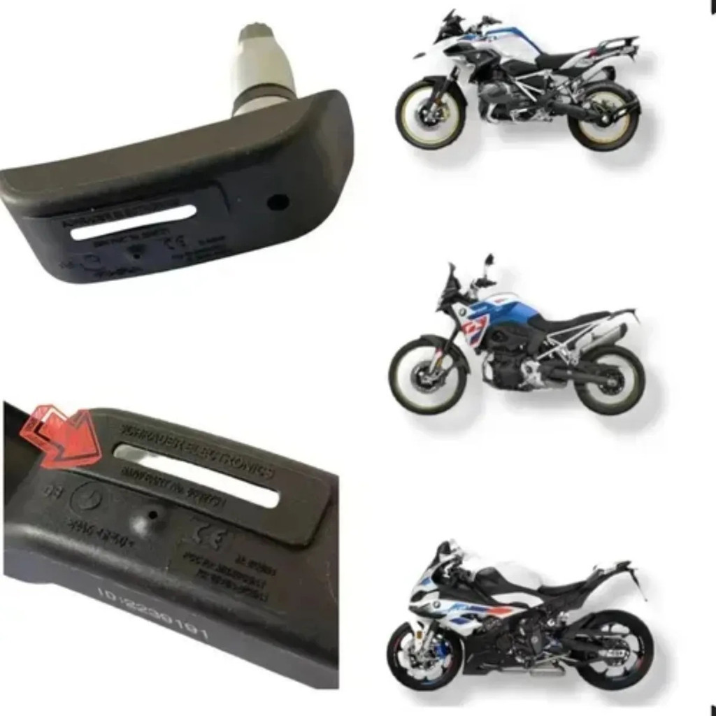 Sensor TPMS Pneus BMW GS1200 R1200 F800 Com Valvula Par 2 Unidades Monitor Pressão Original Moto