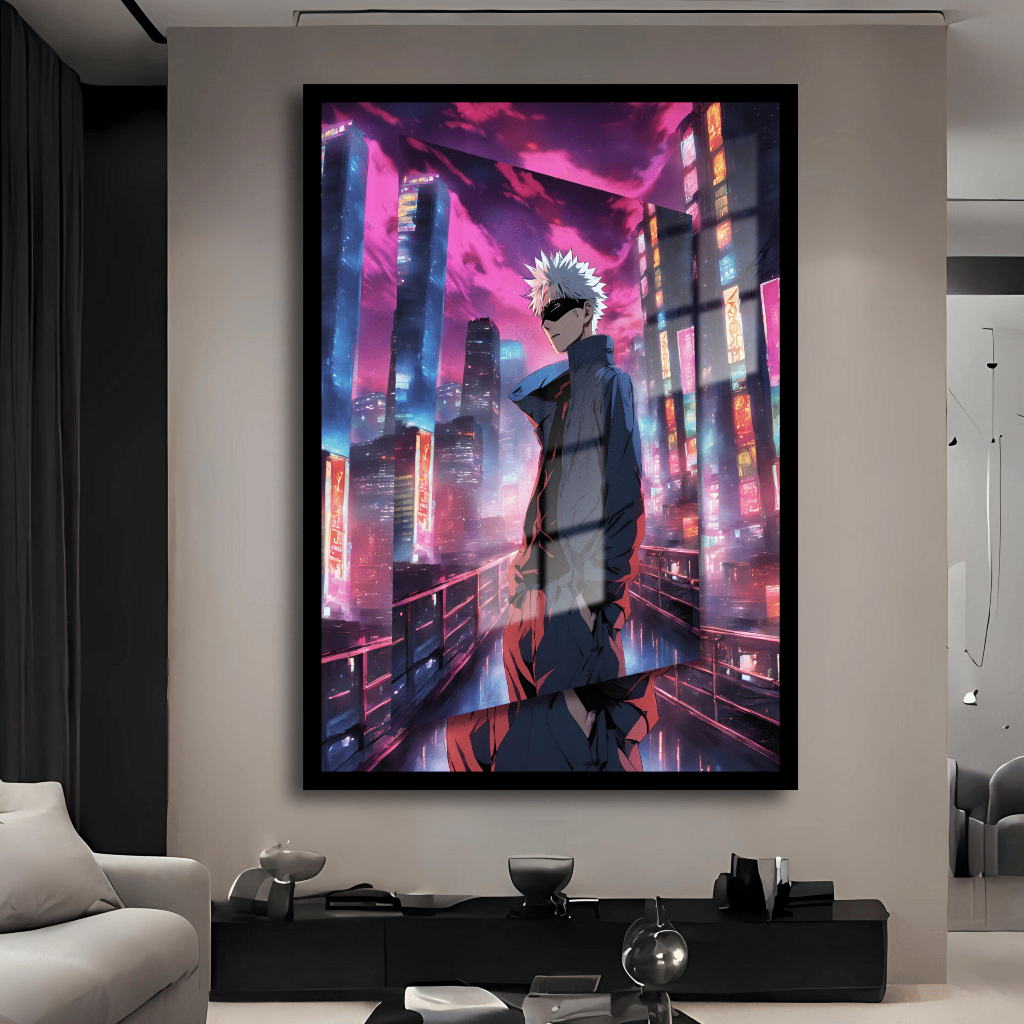 Quadro decorativo Jujutsu Kaisen Anime Satoru Gojo Grande Sala Quarto