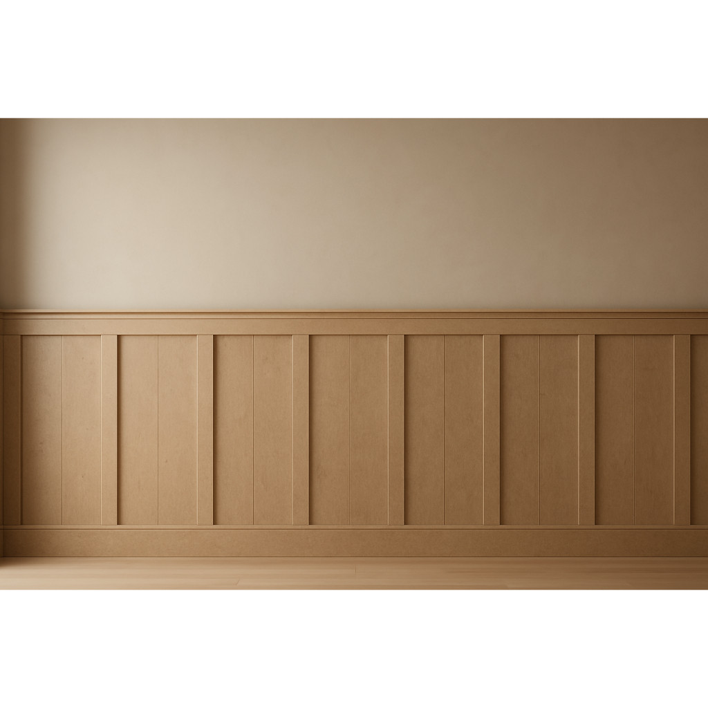 Kit Lambri MDF Boiserie 3 OU 6mm 10  Peças | Moldura Decorativa Parede Sala Quarto Painel Ripado Branco Fácil Instalação