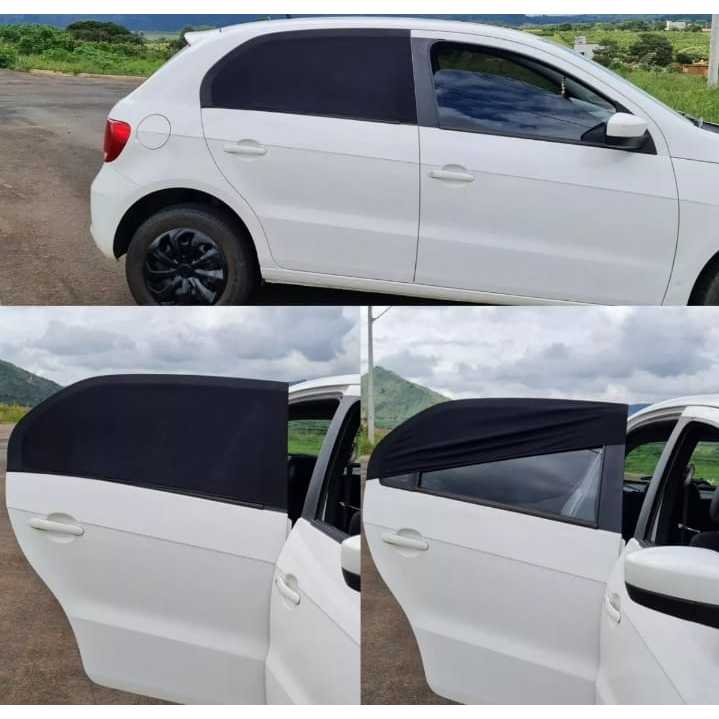 01 Capa Cortina Premium Vidro Carro Proteção Solar Anti Vento, UV e Mosquito Crianças Janela Carro *Tapa Vento