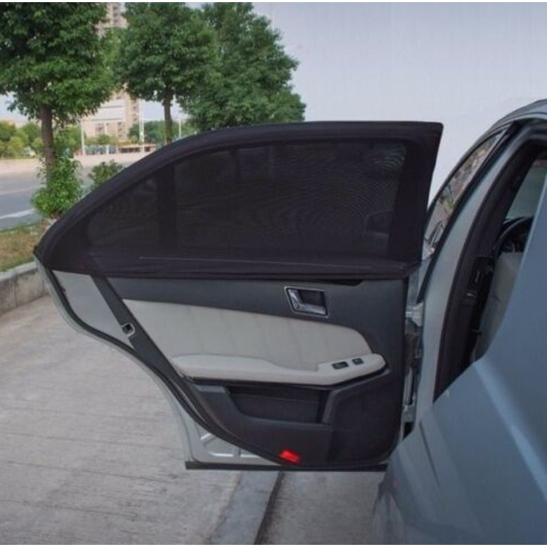 2 Tela de proteção solar quebra vento para janela de carro Anti mosquitos Anti uv + Brinde