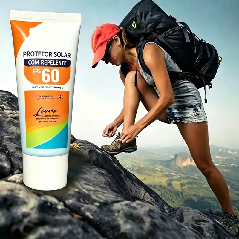 Protetor Solar FPS 60 | Dupla Proteção Família | Anti Dengue Mosquito UVA UVB 150ml Com Repelente D3